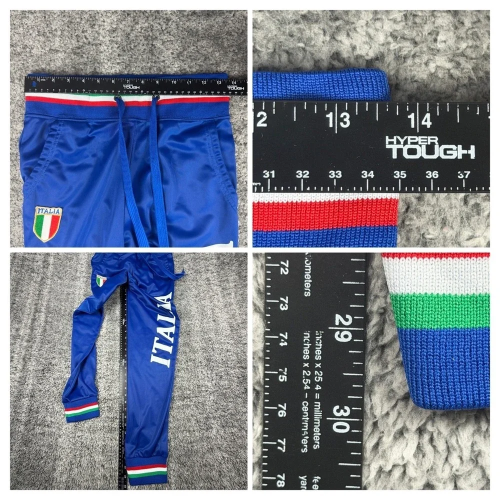 Italia Soccer Men's Small W27 L30 Track Pants Blue White Red Green National Team